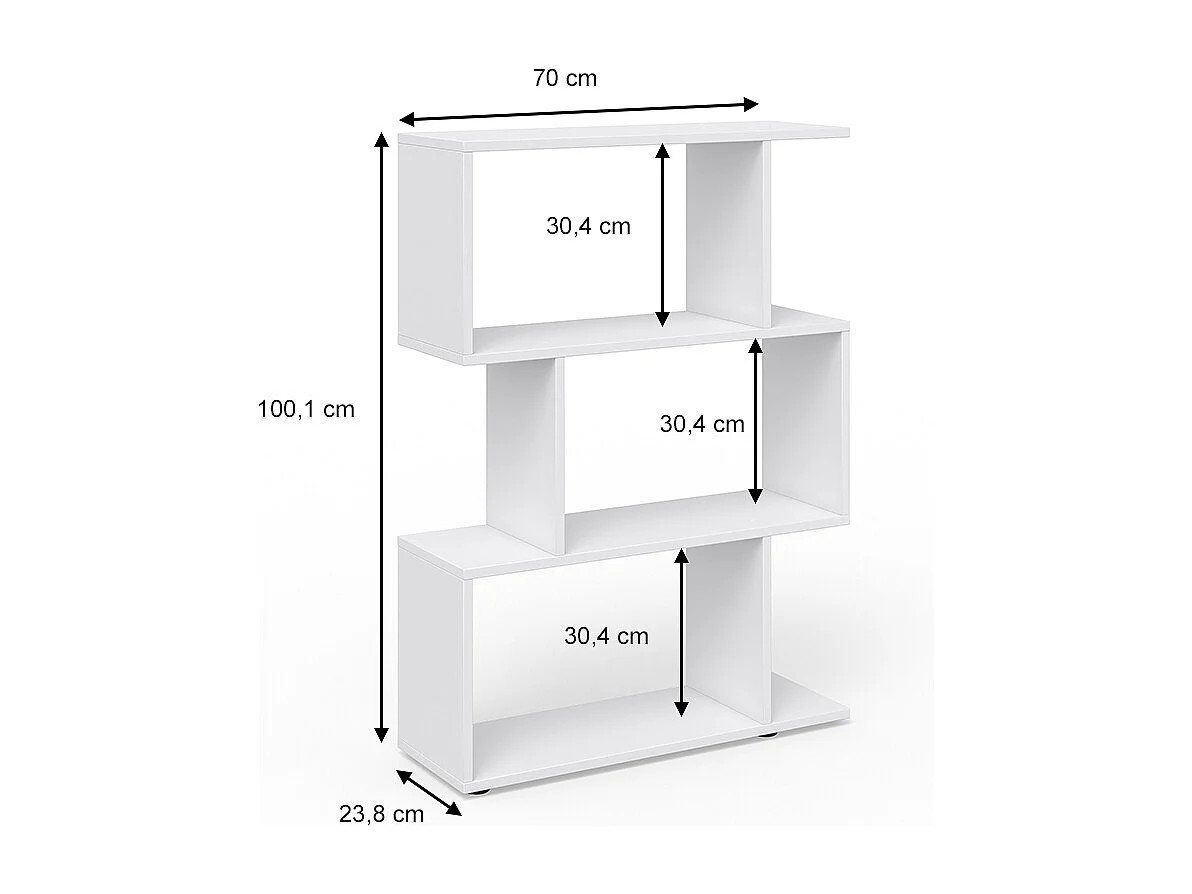 Separador de ambientes blanco 70x23.8x97.4 levio