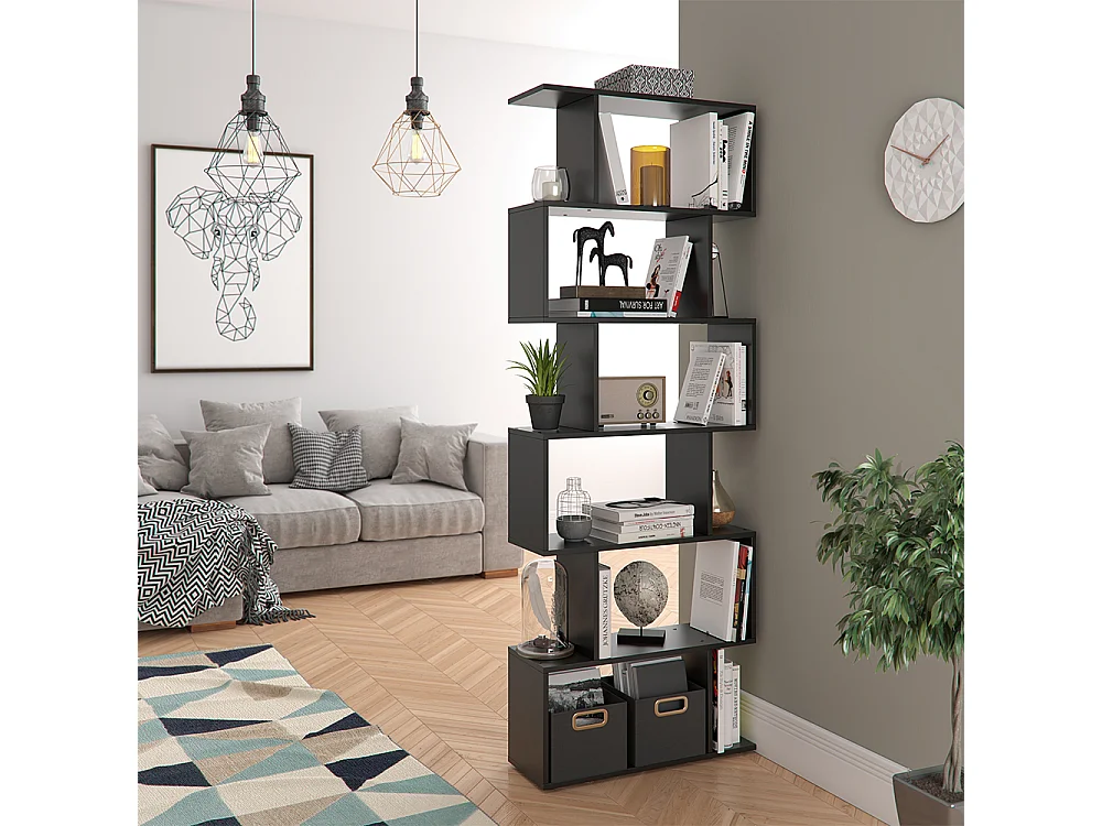 Separador de ambientes negro 70x23.8x192.2 levio