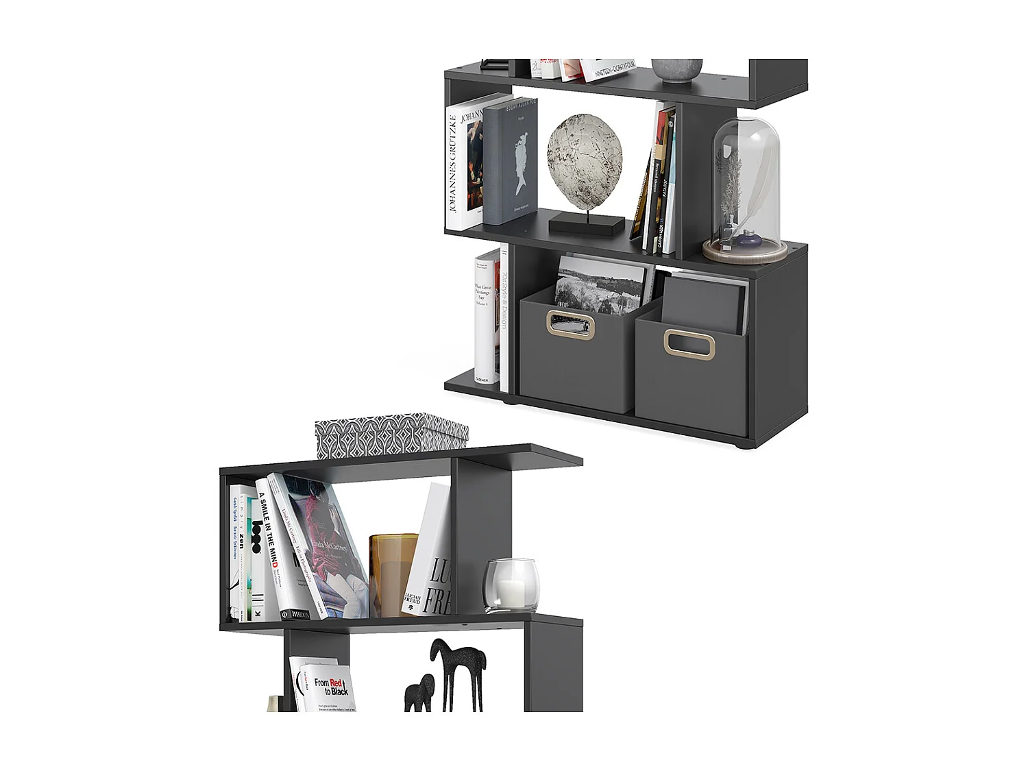 Separador de ambientes negro 70x23.8x192.2 levio