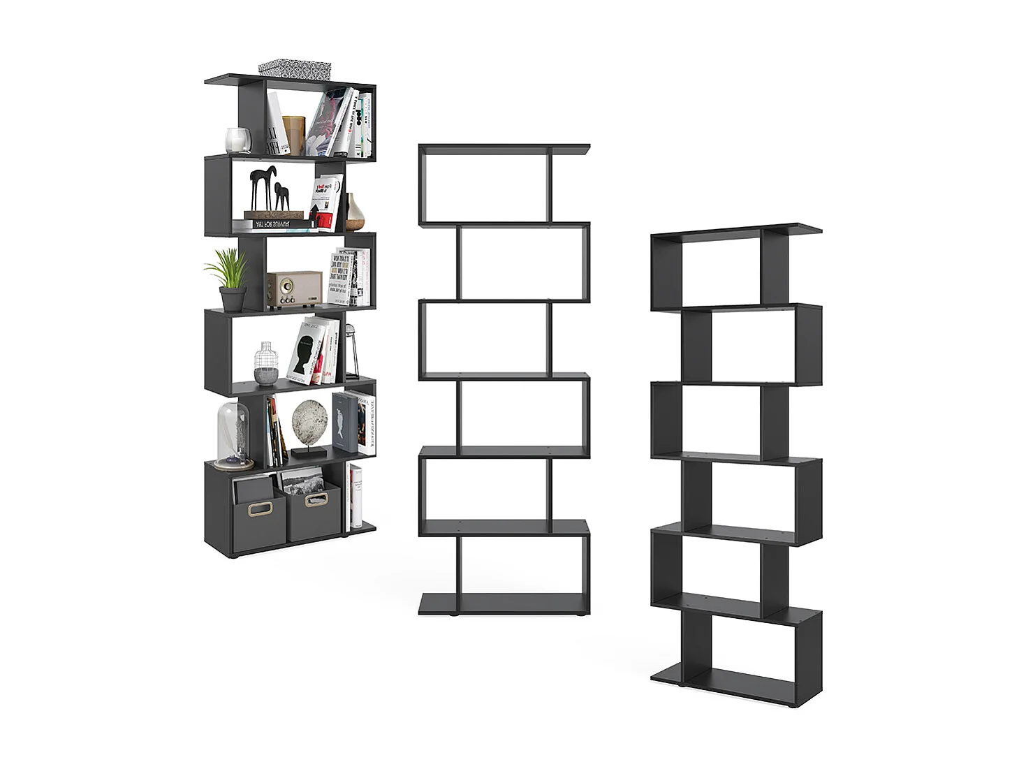 Separador de ambientes negro 70x23.8x192.2 levio