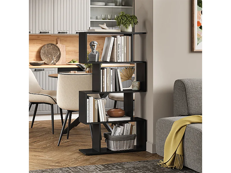 Separador de ambientes negro 70x23.8x132.1 levio