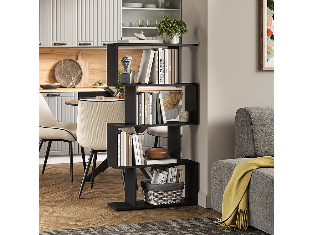 Separador de ambientes negro 70x23.8x132.1 levio