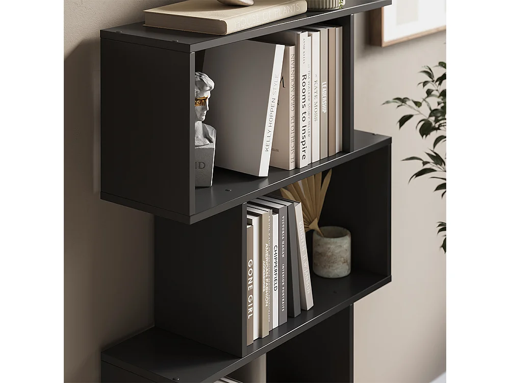 Separador de ambientes negro 70x23.8x132.1 levio