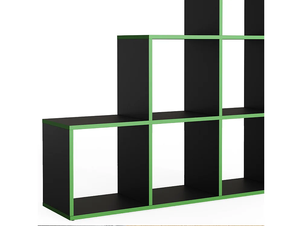 Étagère descalier noir/vert 107.2x29x107.8
