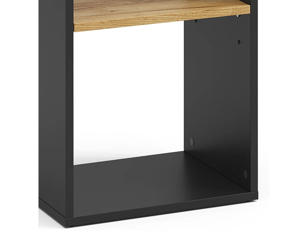 Étagère à livres anthracite/chêne doré 40x30x74 tomy