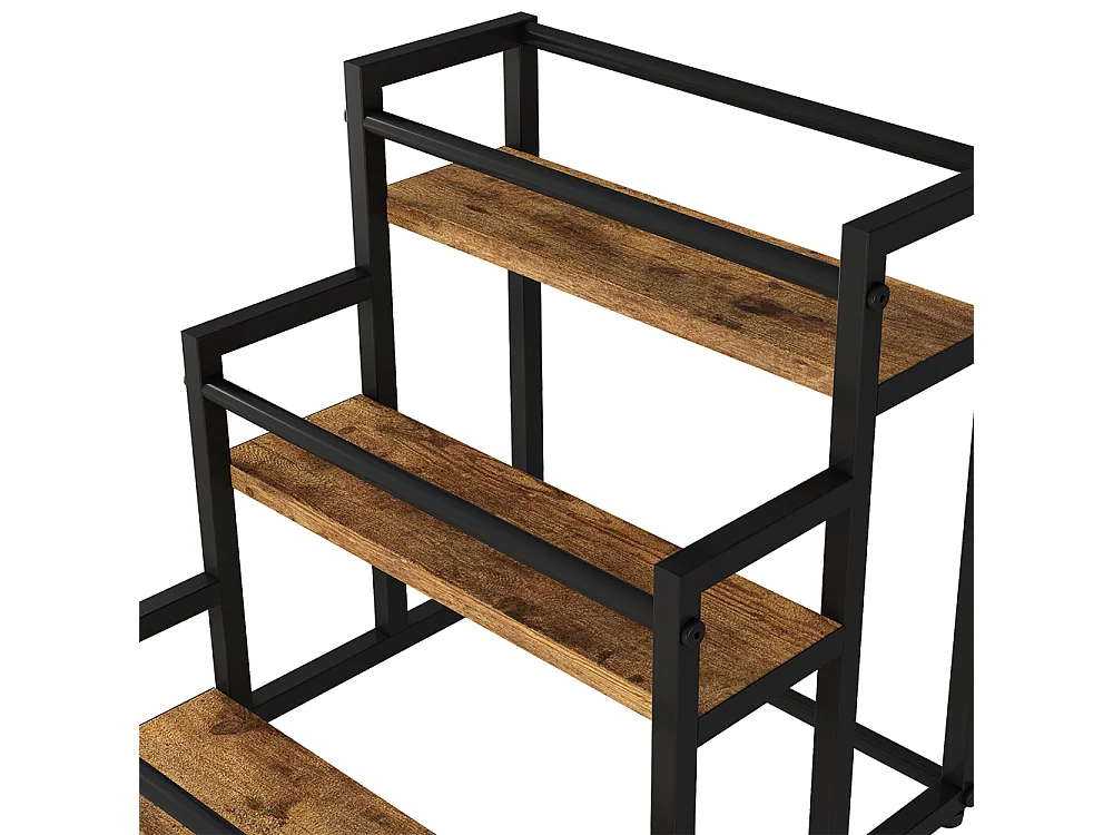Staircase shelf rustic oak 33x34x34 fyrk