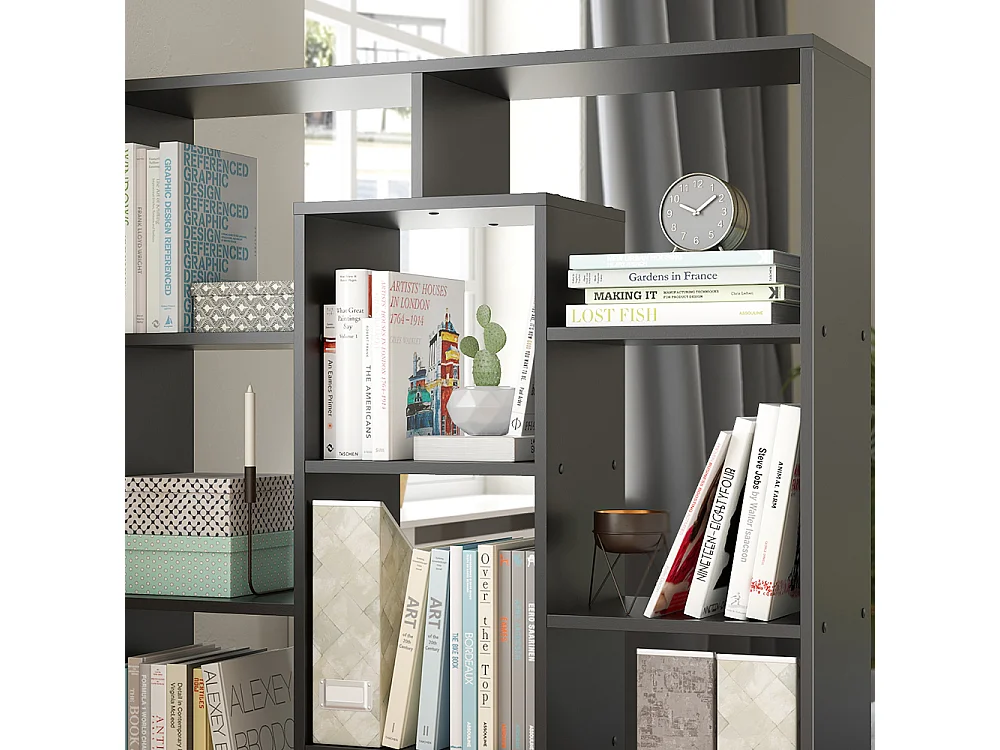 Raumteiler schwarz 107.2x29x143