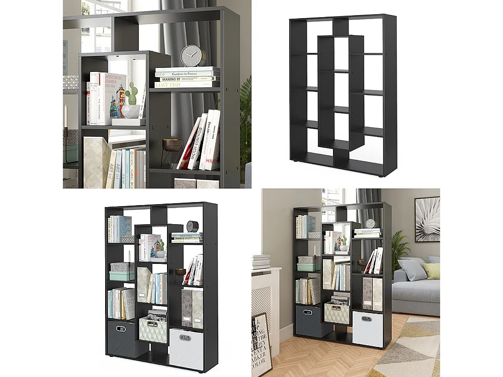 Séparateur despace noir 107.2x29x143