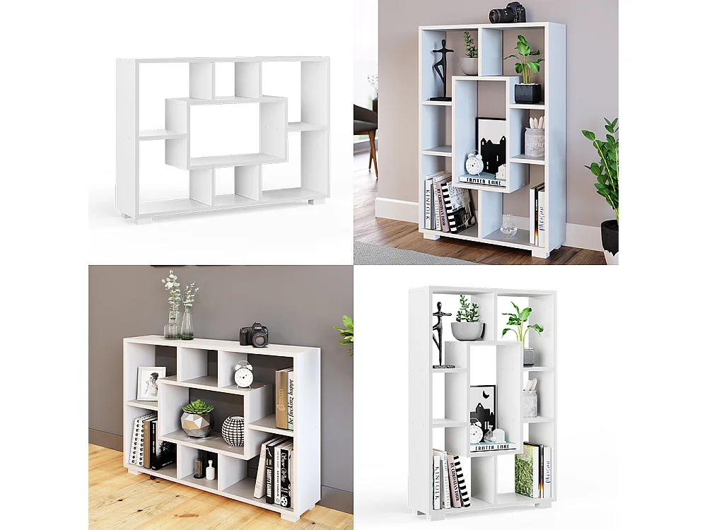 Meuble de rangement cube blanc 60.2x20.1x90 domus