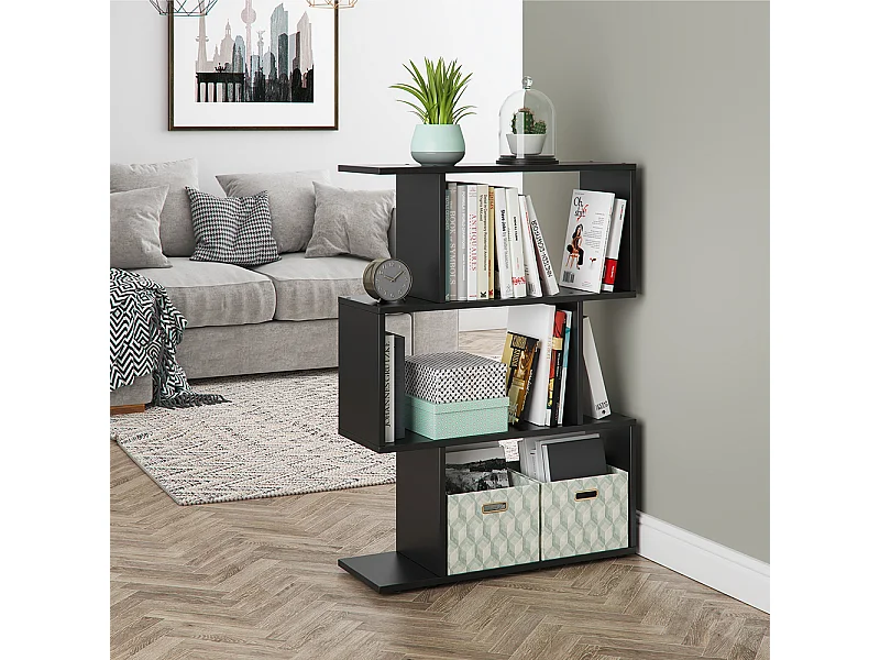 Separador de ambientes negro 70x23.8x97.4 levio