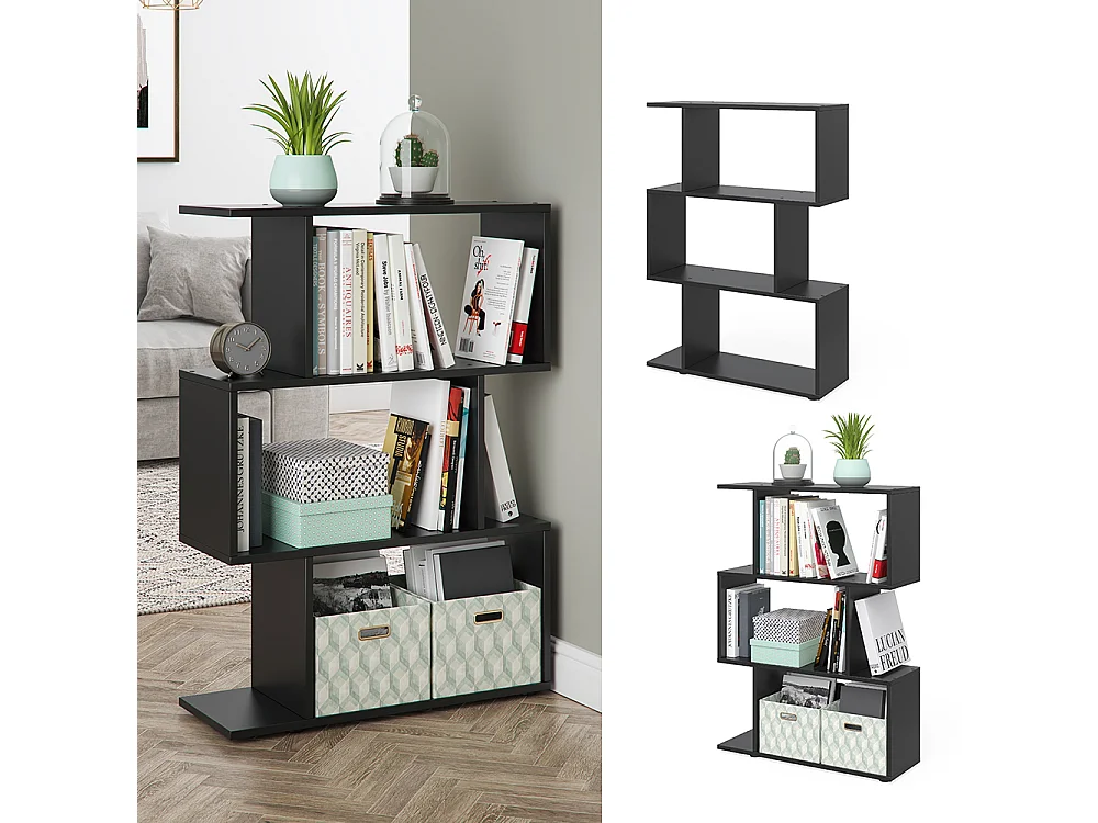 Separador de ambientes negro 70x23.8x97.4 levio