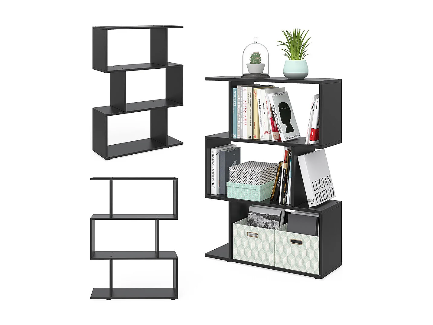 Separador de ambientes negro 70x23.8x97.4 levio