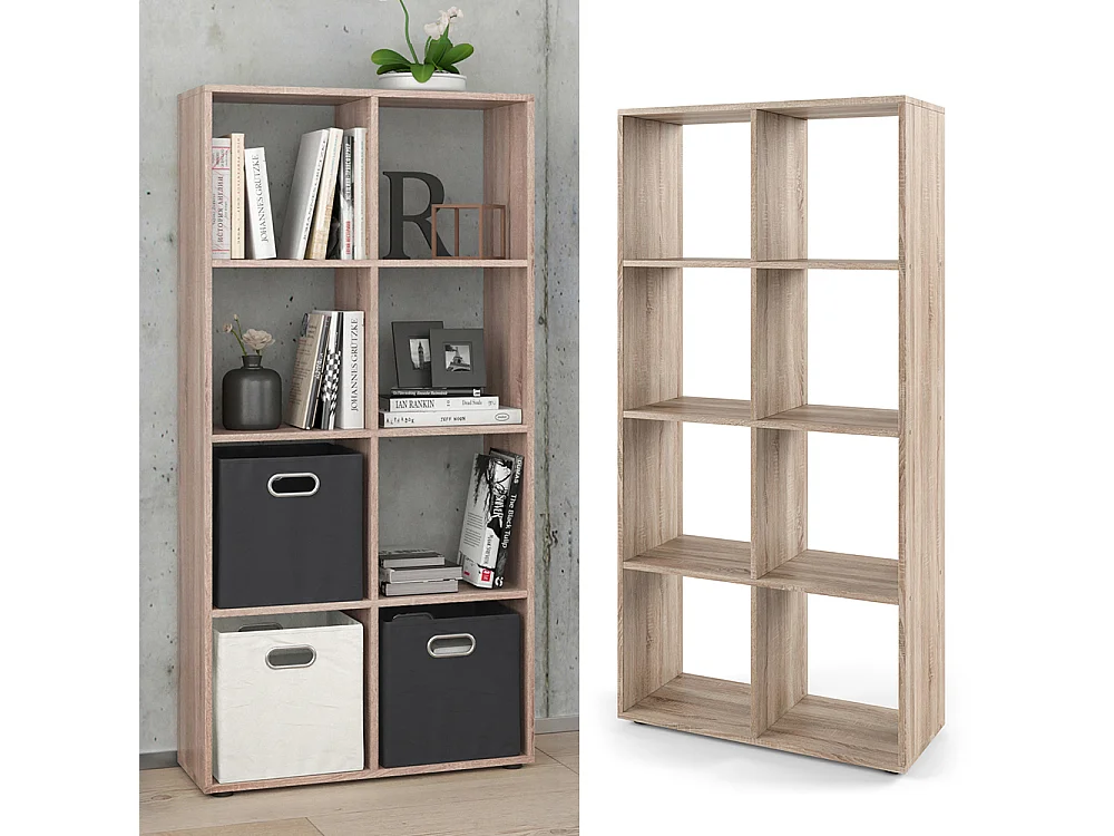 Meuble de rangement cube sonoma 143x29x72 scutum