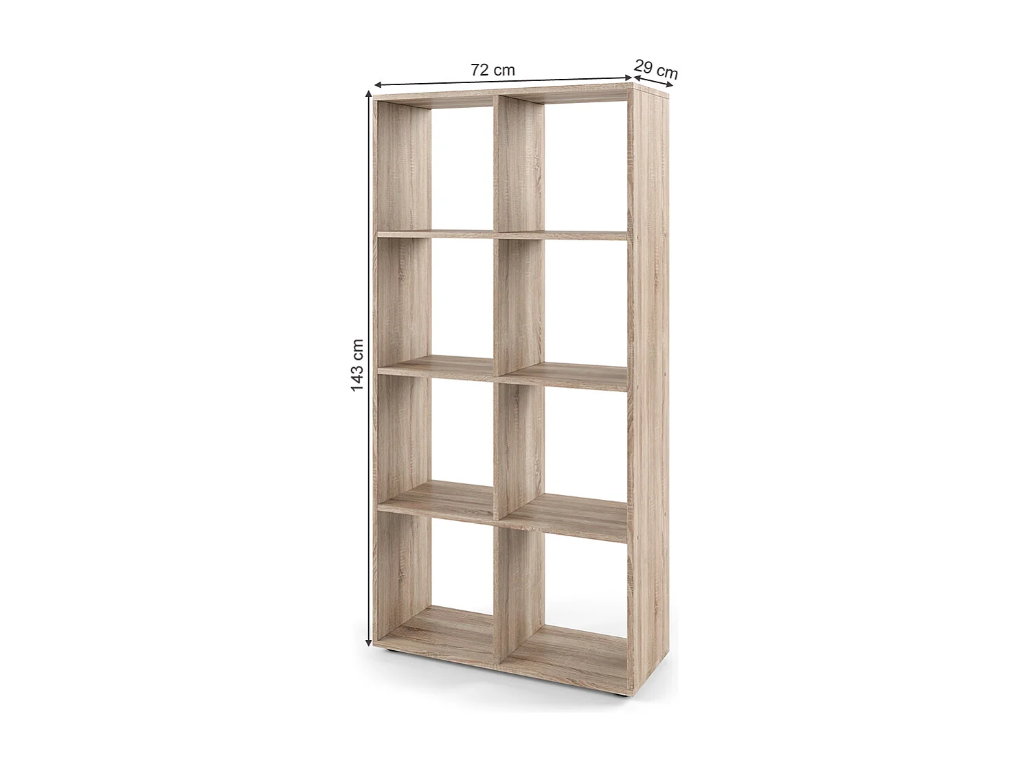 Meuble de rangement cube sonoma 143x29x72 scutum