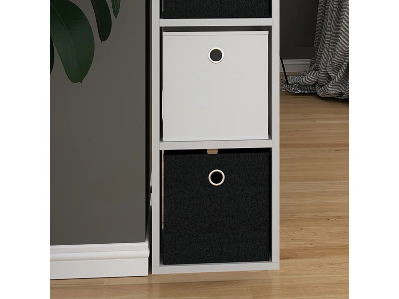 Meuble de rangement cube blanc 28.4x26x82.8 hylda