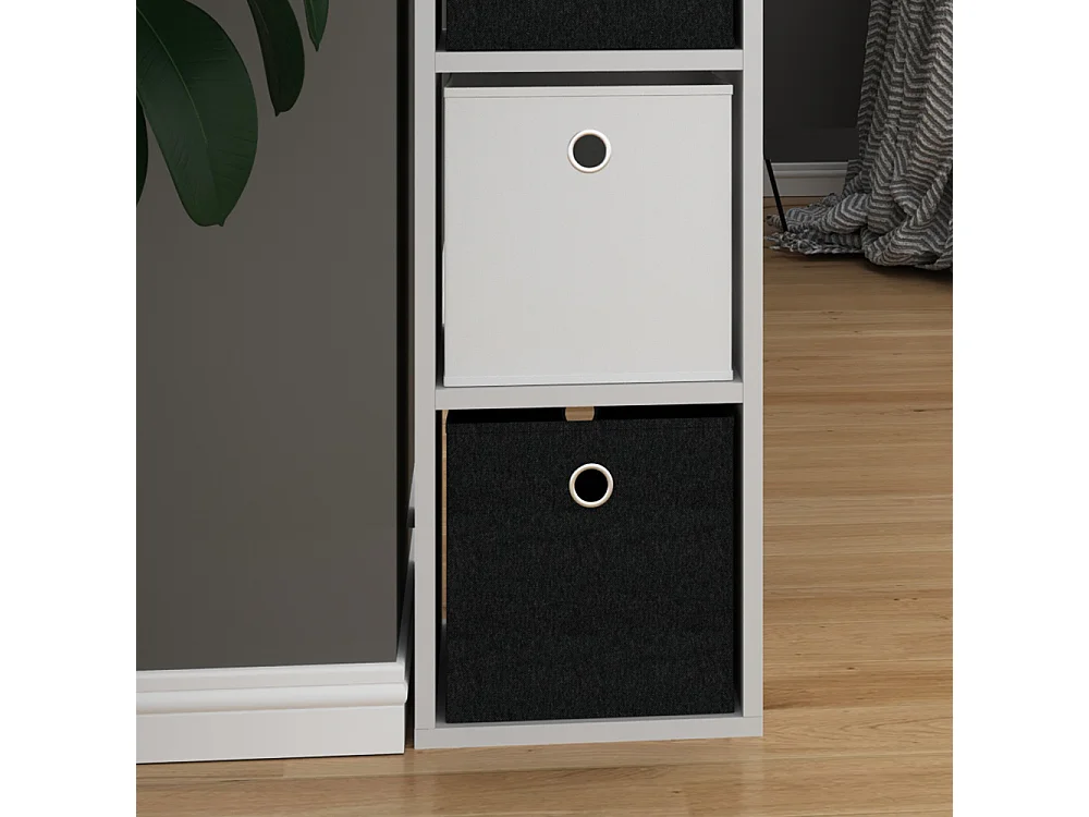 Meuble de rangement cube blanc 28.4x26x82.8 hylda