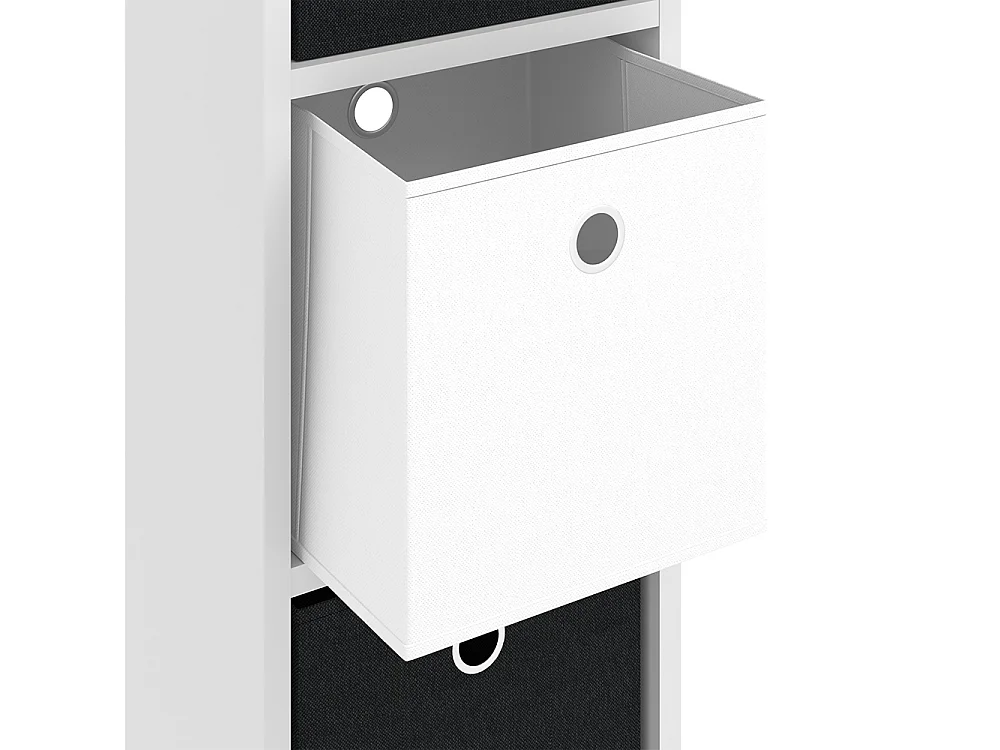 Meuble de rangement cube blanc 28.4x26x82.8 hylda