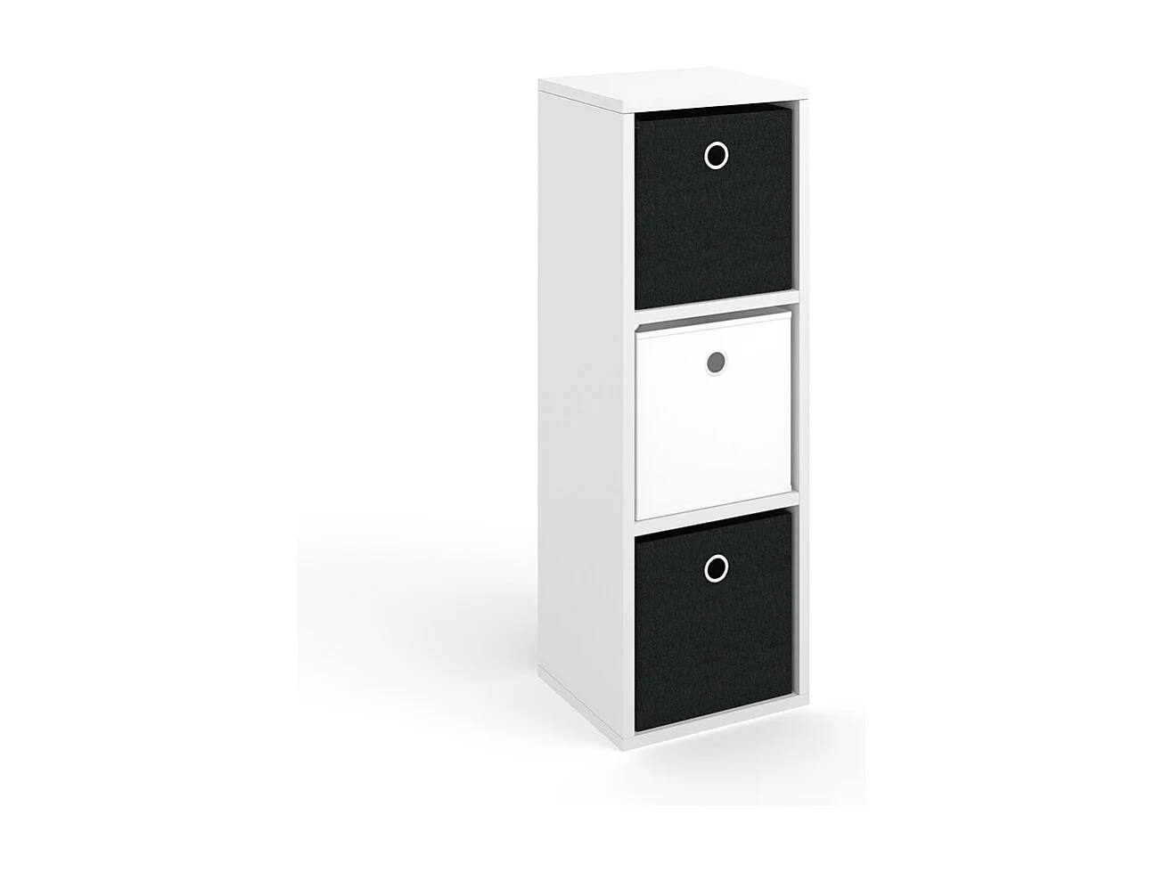 Meuble de rangement cube blanc 28.4x26x82.8 hylda