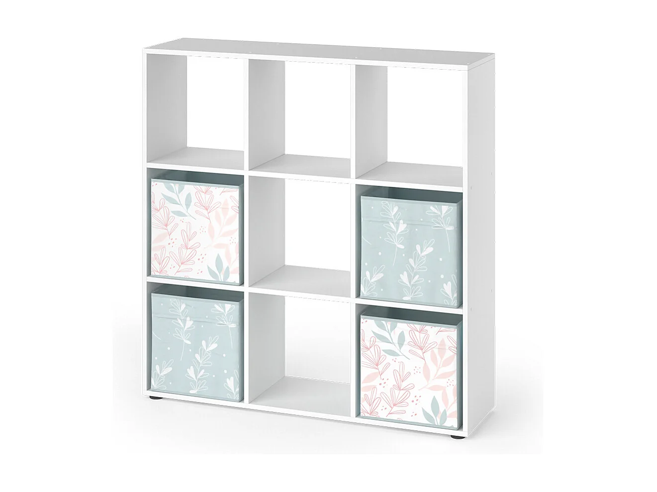 Meuble de rangement cube blanc 104x29x108 nove
