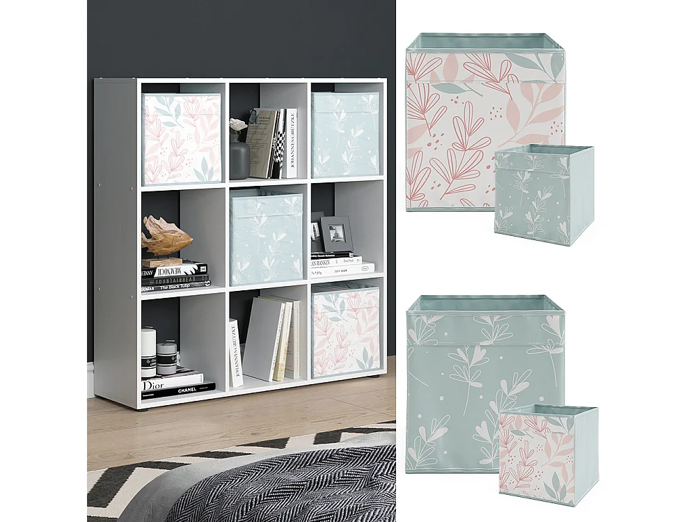 Meuble de rangement cube blanc 104x29x108 nove