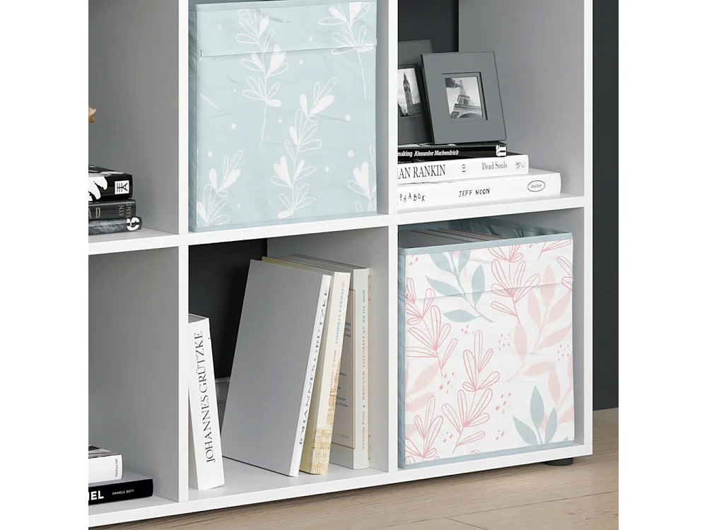 Meuble de rangement cube blanc 104x29x108 nove