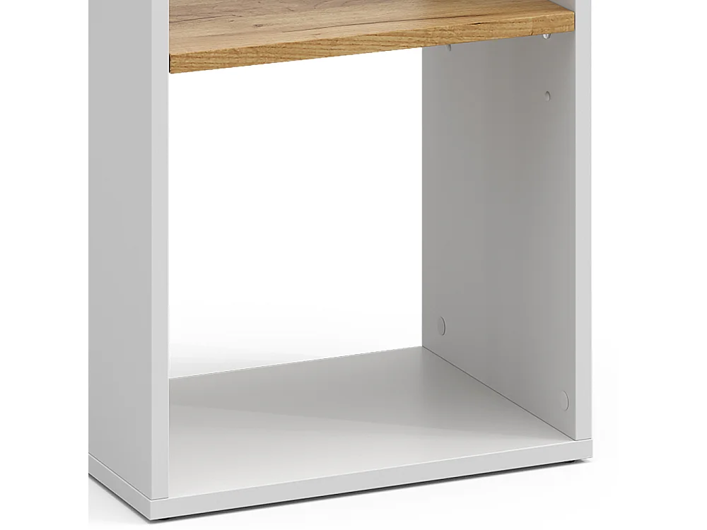 Bücherregal weiß/goldkraft eiche 40x30x74 tomy