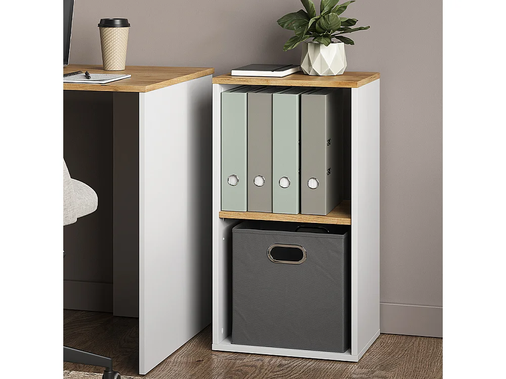 Étagère à livres chêne blanc/force de lor 40x30x74 tomy