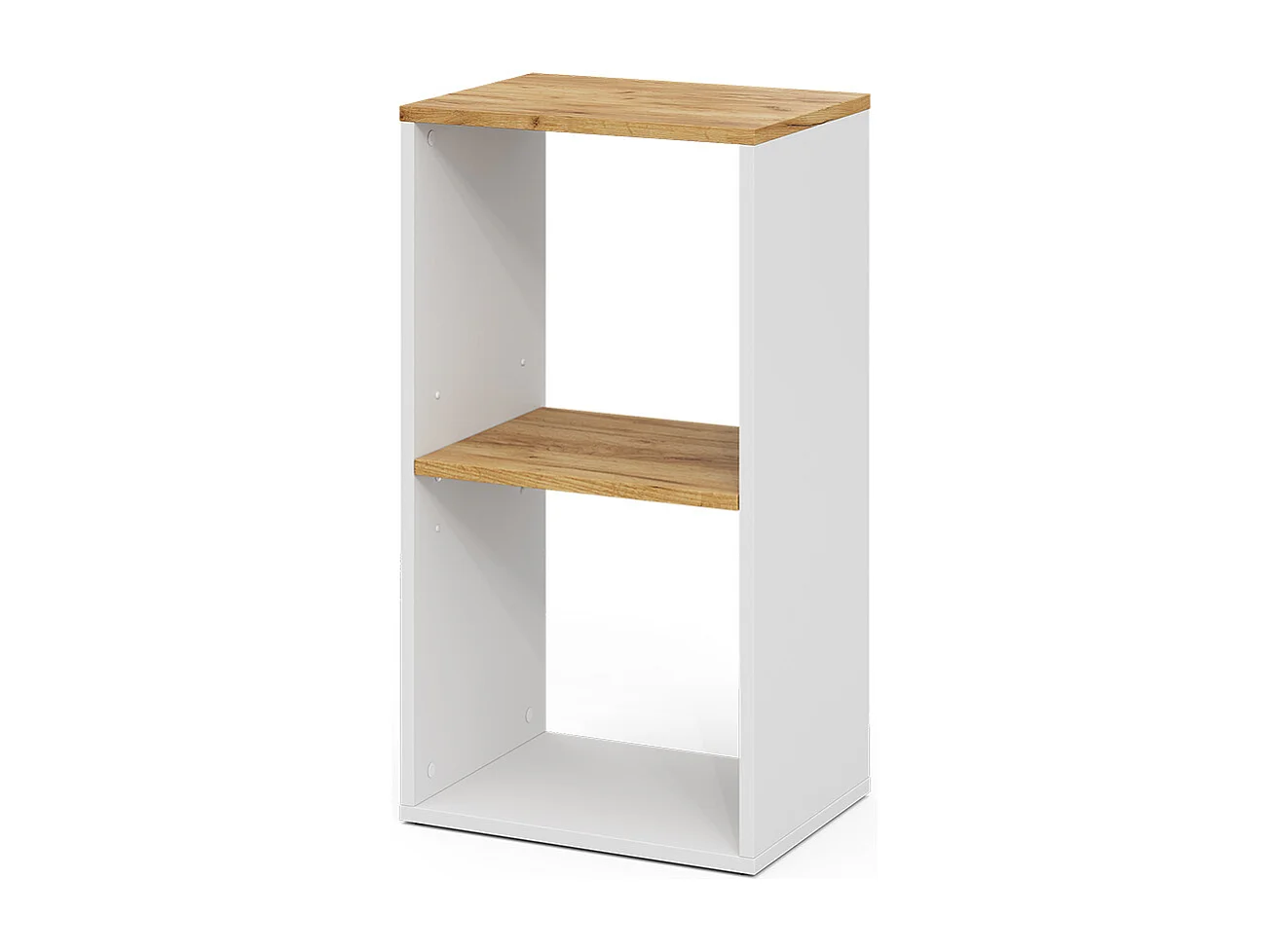 Boghylde hvid/gylden eg 40x30x74 tomy