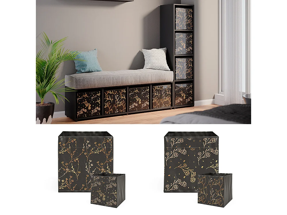 Meuble de rangement noir 142.5x33x36.2 ludus