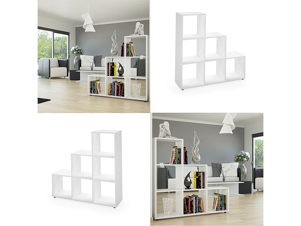 Étagère blanc 107.2x29x107.8