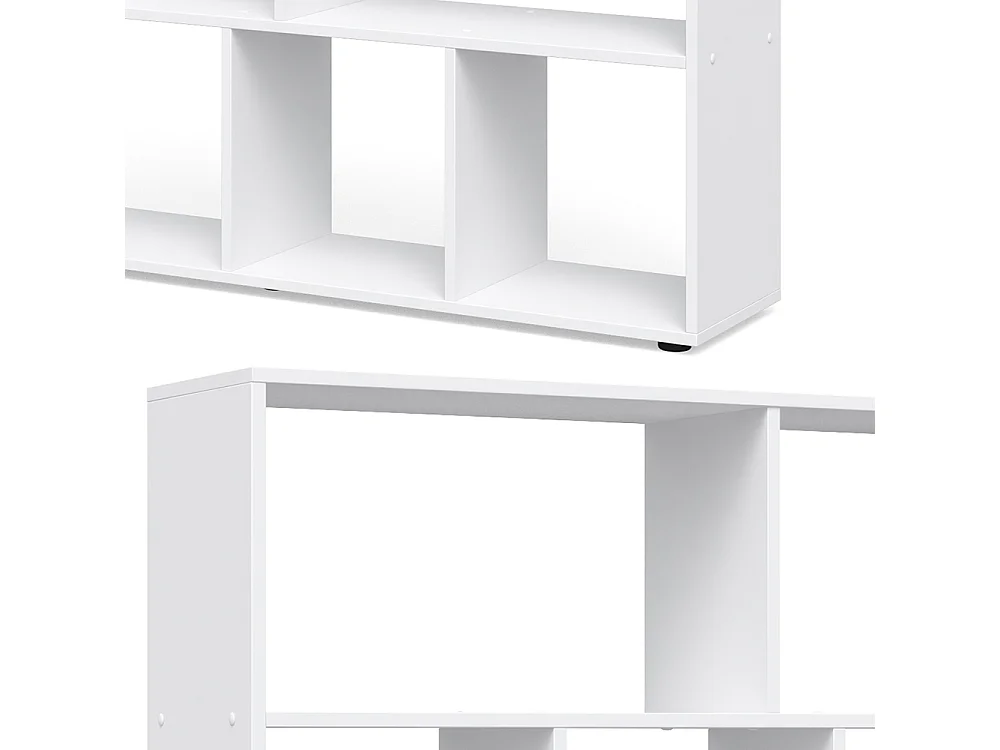 Meuble de rangement cube blanc 131.6x29x143 pilar