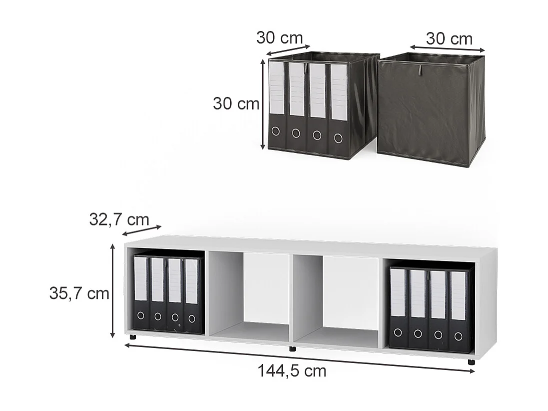Room Divider biały 142.5x33x36.2 ludus