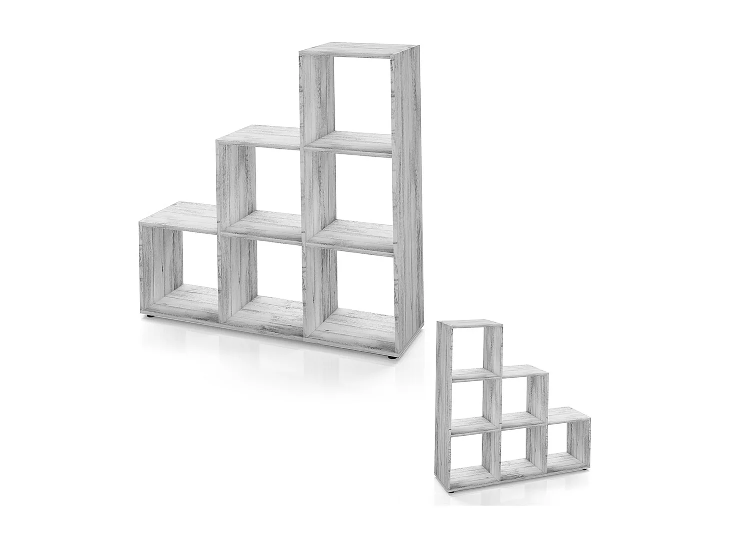 Treppenregal beton 107.2x29x107.8