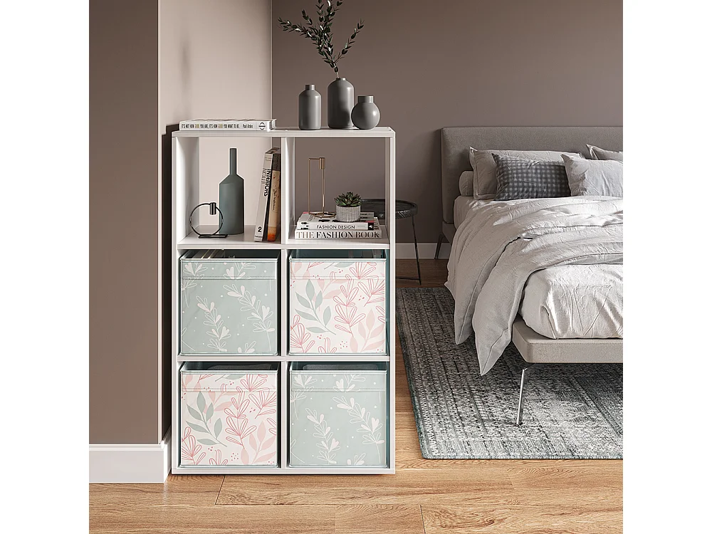 Meuble de rangement cube blanc 72x29x107.8
