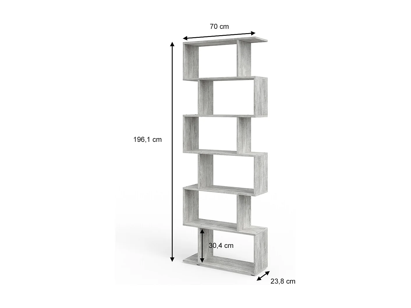 Separador de ambientes gris 70x23.8x192.2 levio