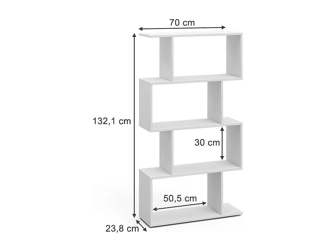 Separador de ambientes blanco 70x23.8x132.1 levio