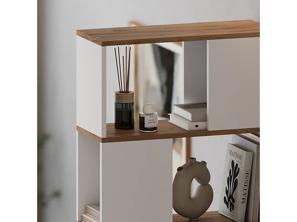 Divisorio per ambienti rovere bianco/dorato 60x24x186 eneos