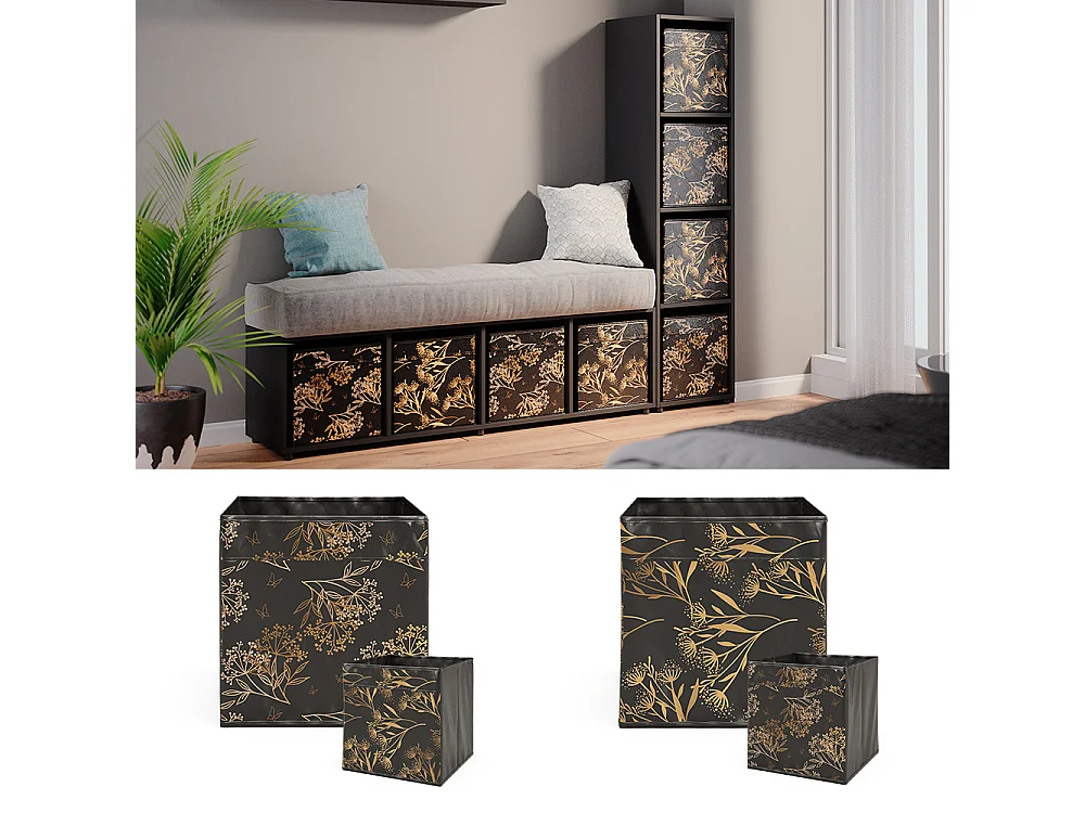 Meuble de rangement noir 142.5x33x36.2 ludus