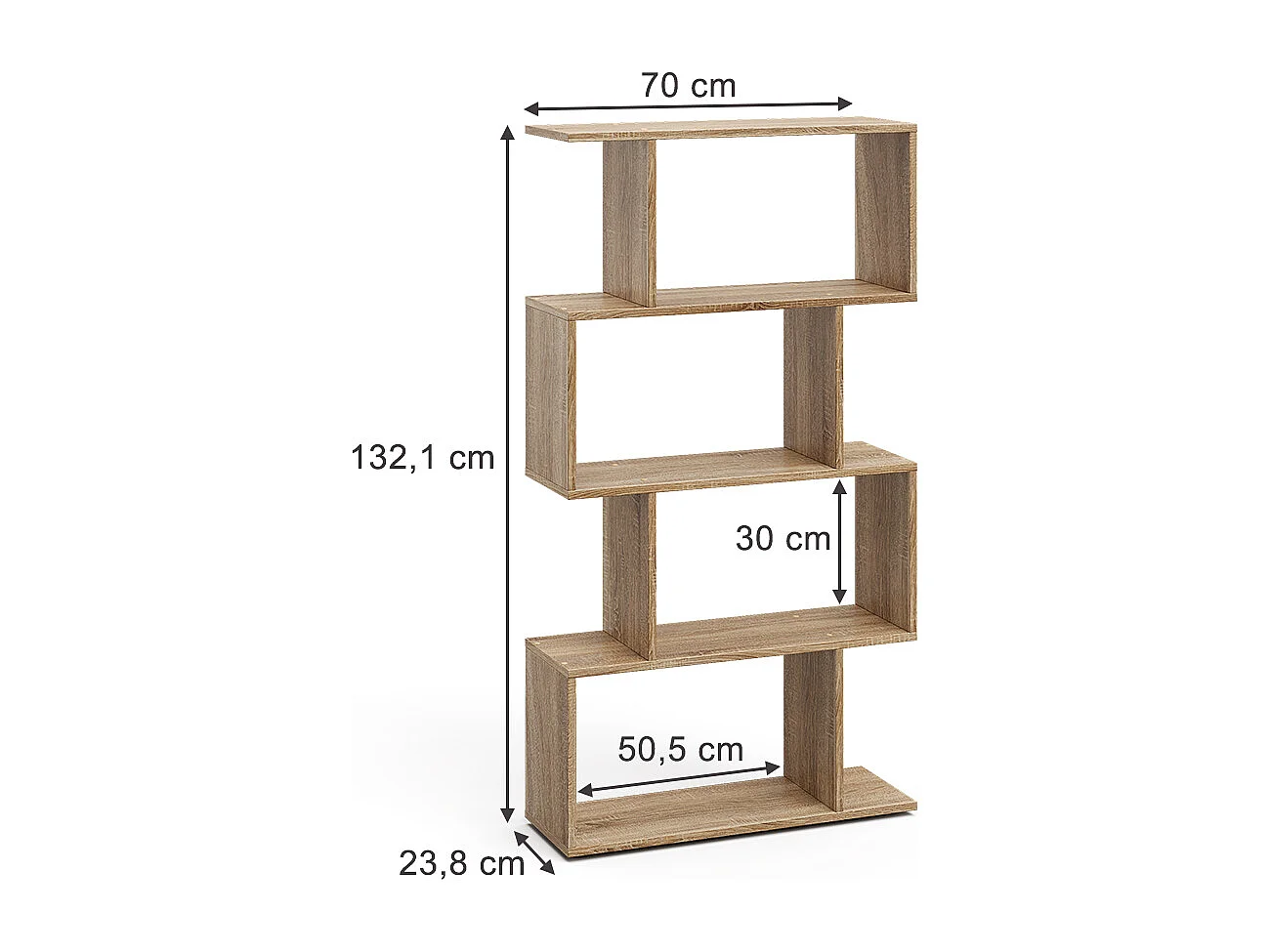 Séparateur d'espace sonoma 70x23.8x132.1 levio