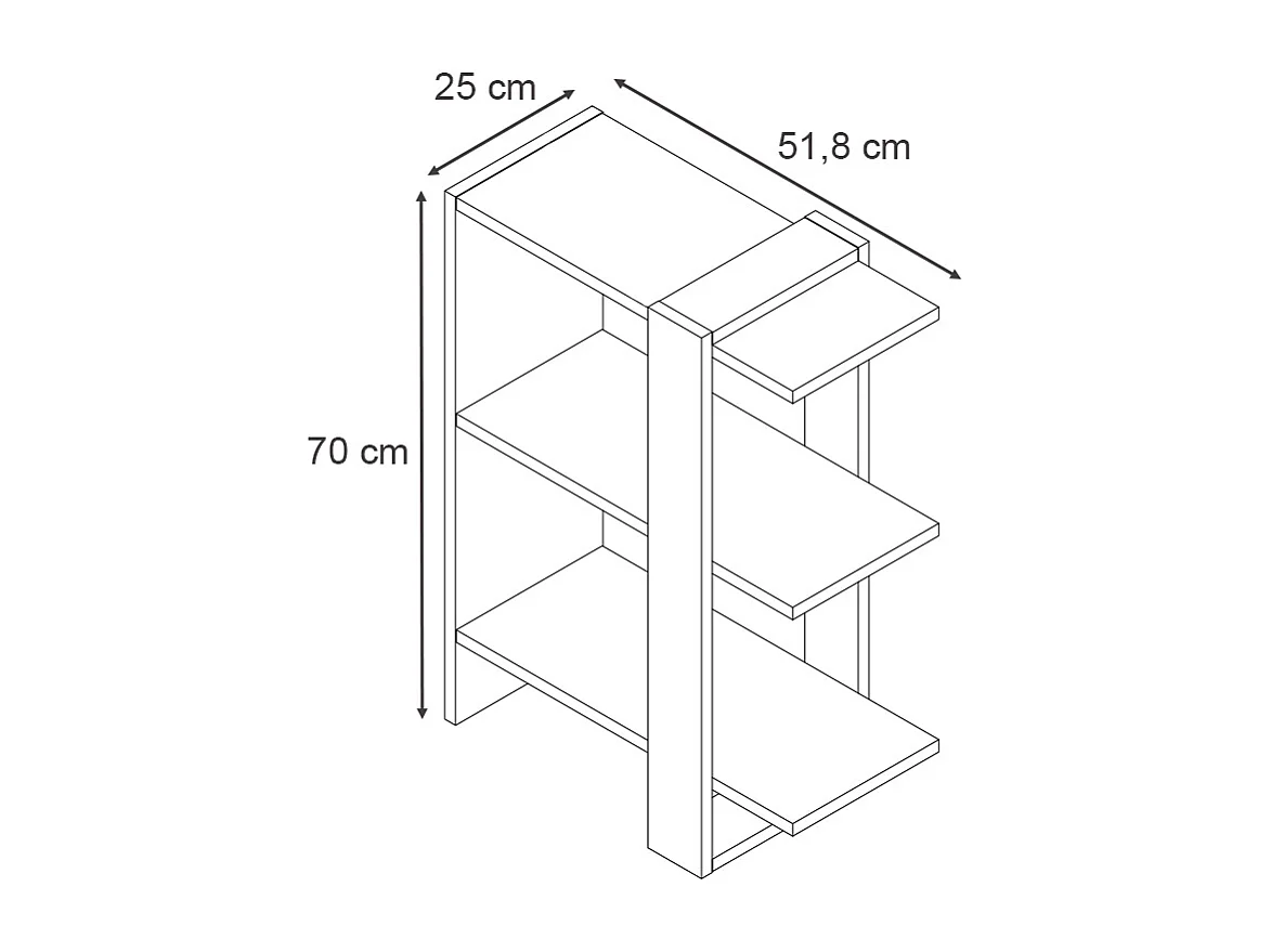 Rumdeler hvid 51.8x25x70 basil