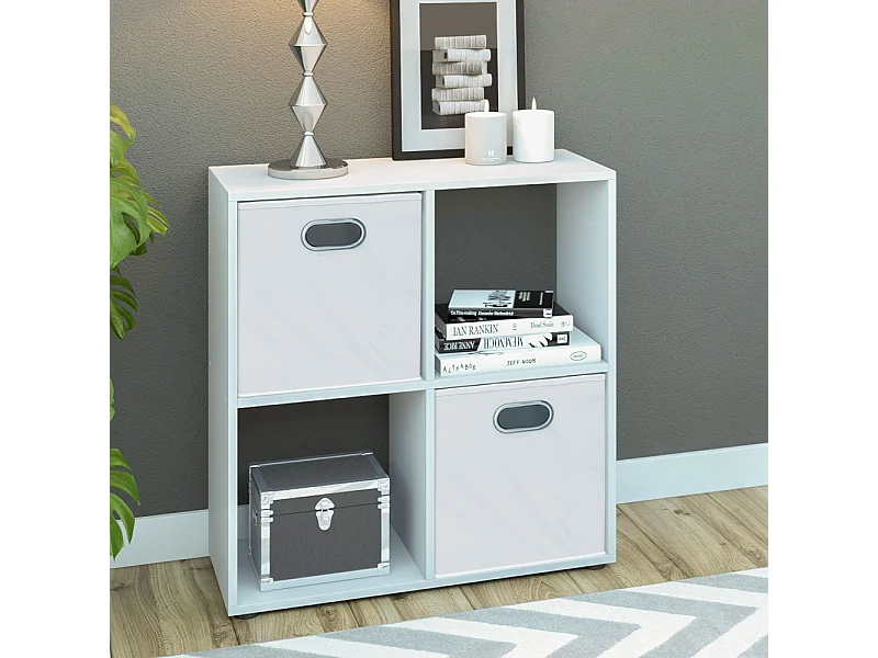 Meuble de rangement cube blanc 72.6x29x72 tetra