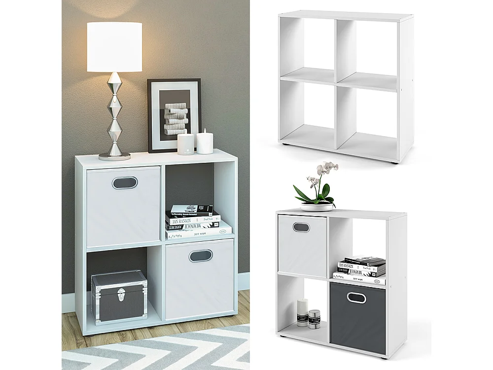 Meuble de rangement cube blanc 72.6x29x72 tetra