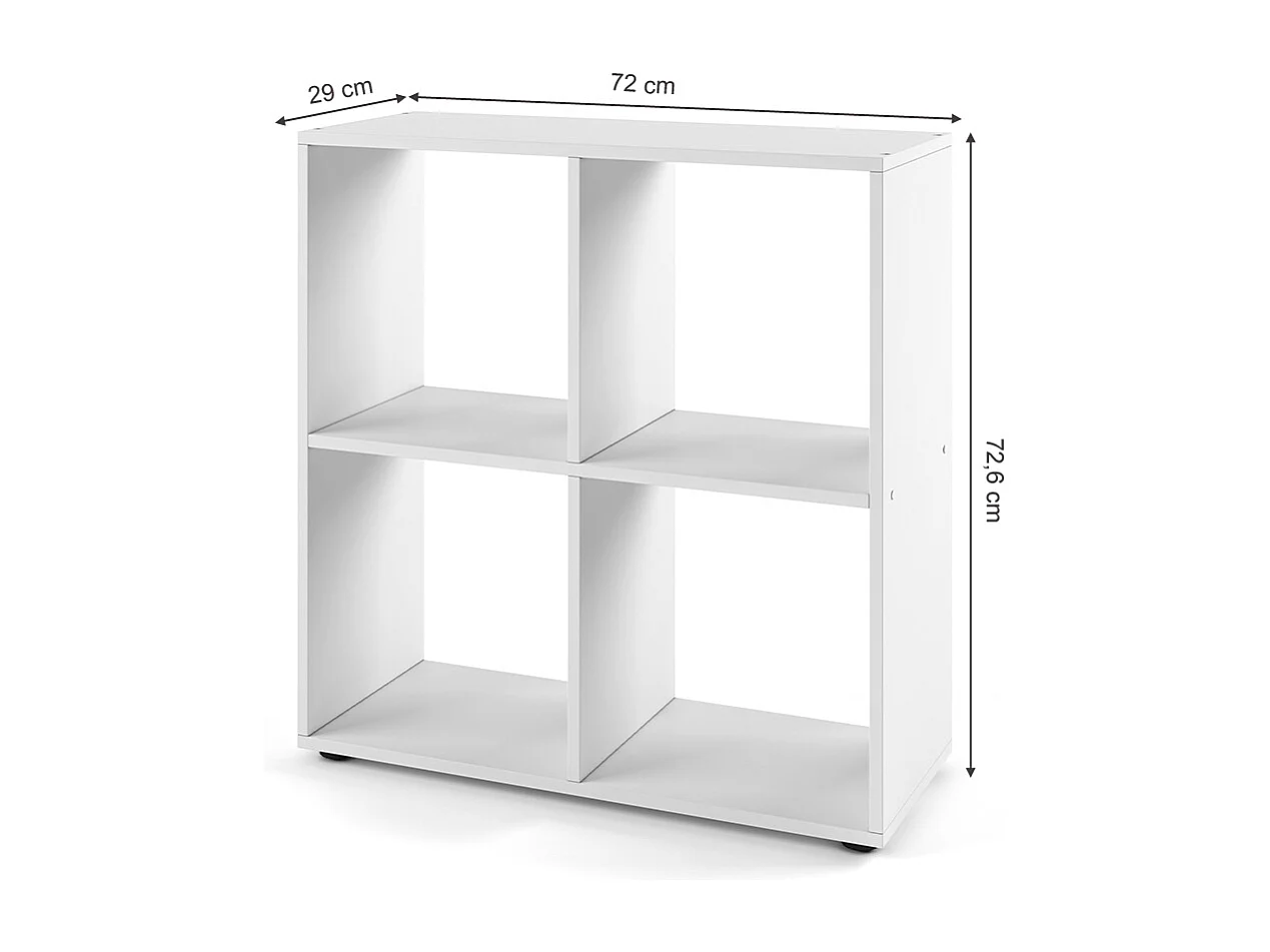Meuble de rangement cube blanc 72.6x29x72 tetra