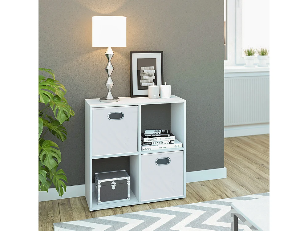 Meuble de rangement cube blanc 72.6x29x72 tetra