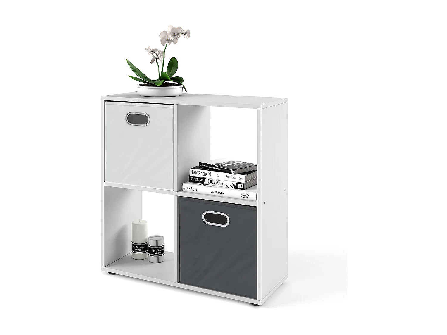 Meuble de rangement cube blanc 72.6x29x72 tetra