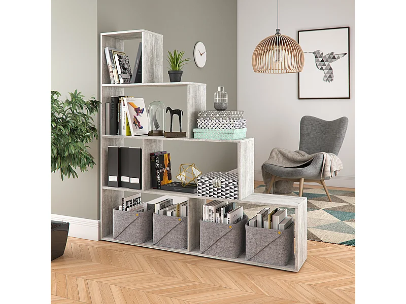 Treppenregal beton 163x29x155