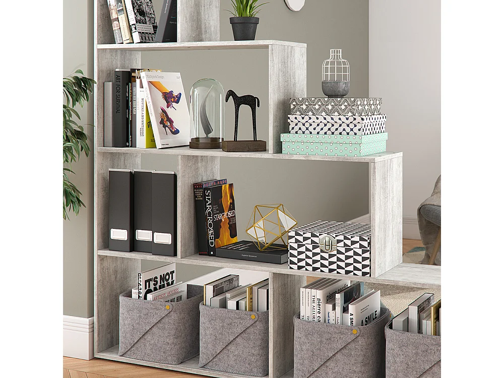 Treppenregal beton 163x29x155