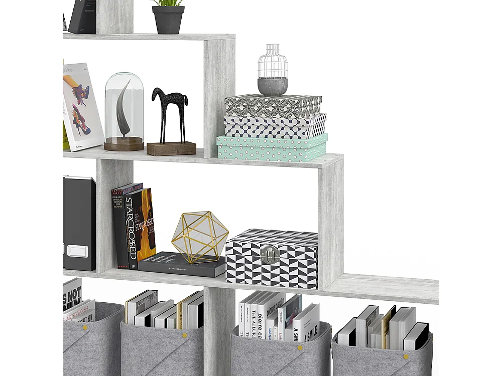 Treppenregal beton 163x29x155