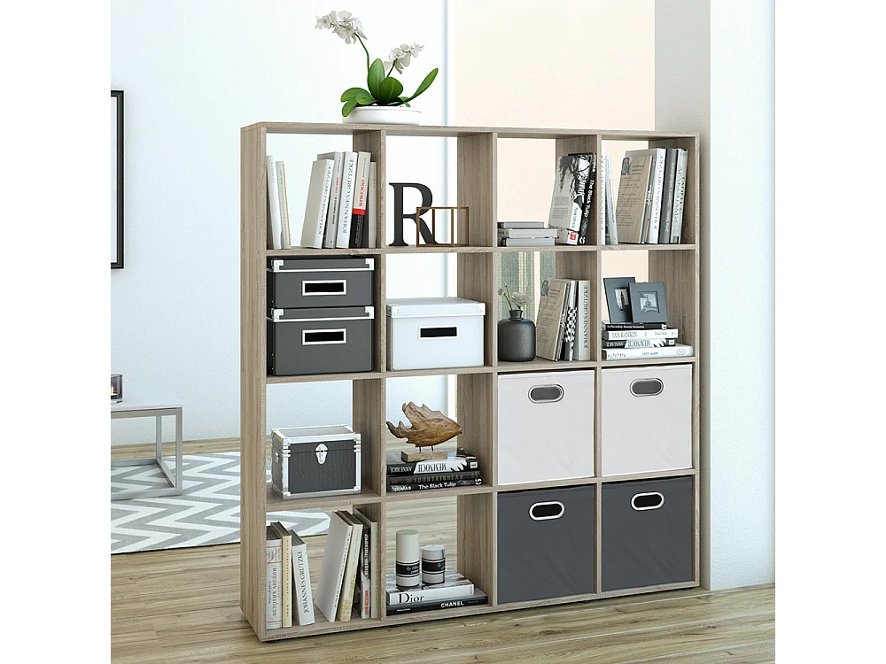 Meuble de rangement cube sonoma 138.5x29x142.5 karree