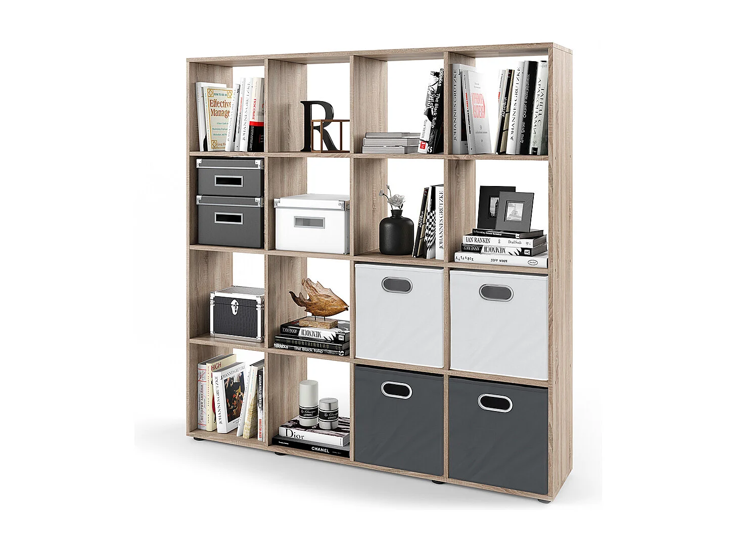 Meuble de rangement cube sonoma 138.5x29x142.5 karree